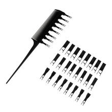 Salon Professional Weaver Highlighting Foiling Hair Comb Coloring Dye Brush with Different Size Replacement Hooks Set 2024 - buy cheap