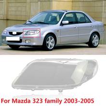 Capqx-farol dianteiro para mazda 323, família, 2003, 2004, 2005, lâmpadas à prova d'água, brilhante, revestimento de luz, 1 peça 2024 - compre barato