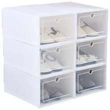 3pcs Clear Plastic Shoes Box Thickened Transparent Home Storage Drawers Stackable Shoe Boxes Organization Shoebox Case Shoe Rack 2024 - buy cheap