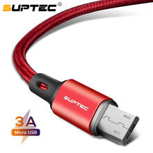 SUPTEC-Cable Microusb de carga rápida para móvil, Cable de datos de 1m y 2m, 3A, para Samsung S7, S6, Xiaomi Redmi 4X, Android 2024 - compra barato