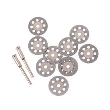10 pçs/lote acessórios diamante rebolo mini serra circular disco de corte diamante disco abrasivo dremel ferramenta rotativa 20mm 2024 - compre barato