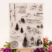 Winter Animals Clear Stamp Transparent Seal DIY Scrapbooking Card Making Clear Silicone Stamp Crafts Supplies 2021 New 2024 - buy cheap