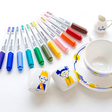 12 цветов, керамический маркер, ручка 1,4 мм, пуля, мономи 480 для творчества, рисования, рисования, граффити, корейские канцелярские принадлежности, подарок для школьников, A6470 2024 - купить недорого