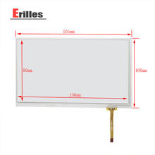 New ZCR-0990 ZCR0990 7inch 4 lins Touch Screen For  car GPS navigation 165mm*100mm 165*100 sensor glass 2024 - buy cheap