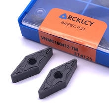 10 pçs rcklcy inserções de carboneto cimentado vnmg160412 tm ft4125 ferramentas de torneamento externo para ferramentas de torno cnc de aço 2024 - compre barato