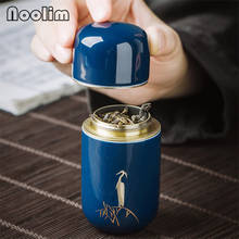 Creative Ceramic Small Egret Storage Tank with Tin Cover Porcelain Mini Box Travel Portable Sealed Jar Household Tea Caddies 2024 - buy cheap