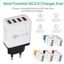 4 Port Fast Quick Charge QC 3.0 USB Hub Wall Charger Power Adapter EU/US Electric Plug outlet phone chargers #829 2024 - buy cheap