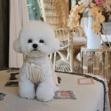 CuteDog-vestido de encaje de algodón para cachorro, falda cómoda para perro, tutú sin mangas para perro, tutú suave para mascota, vestido para Chihuahua 2024 - compra barato