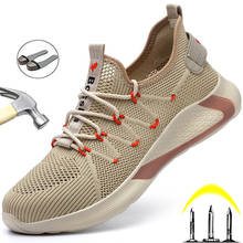 Breathable Lightweight Work Sneakers Indestructible Safety Shoes Steel Toe Cap Protective Shoes Men Puncture-Proof Footwear Male 2024 - buy cheap
