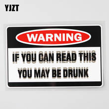 YJZT 15,2 см × 9,7 см. Если вы сможете это прочитать, вы можете быть пьяными, наклейка на автомобиль из ПВХ 12C-0157 2024 - купить недорого