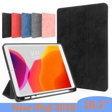 New Folio Coque for iPad 10.2 2019 7th Pencil Case Magnetic A2198 A2200 Smart Auto-Sleep Pencil Slot Funda for iPad 10.2 Cover 2024 - buy cheap
