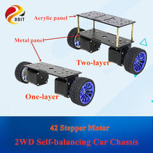 Double Plate 2wd Two Rounds of Self-balancing Stepper Motor Car Two-wheel Balancing Car Smart Car Chassis Kit 2024 - buy cheap