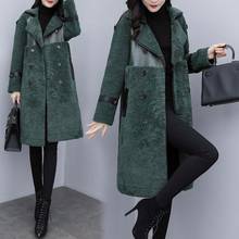 Women 2020 Autumn Winter Fashions Faux Lambswool Fur Coat New Female Casual Loose Warm Long Outwear Double-Breasted Jacket G805 2024 - buy cheap