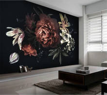 wellyu Customized large mural modern minimalist peony lily hand painted flowers bedroom wall wallpaper papel de parede 2024 - buy cheap