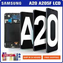 Оригинальный ЖК-дисплей для Samsung Galaxy A20 A205 A205F, ЖК-дисплей, сенсорный экран, дигитайзер с рамкой, Запчасти для Samsung A20 2024 - купить недорого