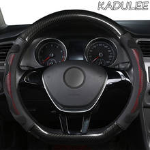 Kadulee capa de couro para volante de carro, capa de couro e microfibra para infiníte q30 q50 fx35 qx50 qx56 qx60 qx70 fx g25 g37 2024 - compre barato