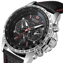 MEGIR Mens Watches Top Luxury Brand Male Clocks Military Army Man Sport Clock Leather Strap Business Quartz Men Wrist Watch 1010 2024 - buy cheap