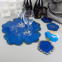 DIY Resin Coaster Mold Blossoms Flower Silicone Mold For Tray Epoxy Crystal Resin Art Crafts Casting Mold Home Decoration 2024 - buy cheap