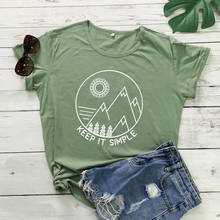 Keep It Simple T-shirt Aesthetic Women Nature Hiking Tshirt Funny Unisex Graphic Outdoorsy Adventure Summer Tee Shirt Top 2024 - buy cheap