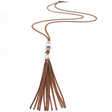 Fashion Women Sweater Chain Leather Long Tassel Necklace Ethnic Style Flower Animal Elephant Necklaces Christmas Gift 2024 - buy cheap