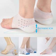 New Unisex Invisible Insoles Height Increase Socks Heel Pads Silicone Insoles Foot Massage Elastic Breathable Firm Insoles White 2024 - buy cheap
