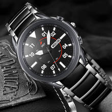 Pulseira de cerâmica de aço inoxidável, pulseira para samsung galaxy watch 3 2020, 41mm, 45mm, 22mm, 20mm, liberação rápida, 2, 40mm, 44mm 2024 - compre barato