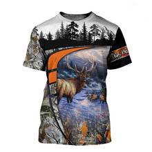 Animal Hunting deer 3D Printed men t shirt Harajuku Fashion Short sleeve shirt summer streetwear Unisex tshirt tops LK-99 2024 - buy cheap