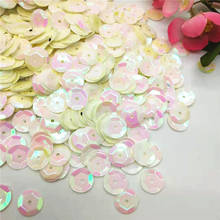750pcs Large Round Sequins 10mm PVC Sequin Cup Round With Middle Hole For Crafts DIY Costume Beige AB 2024 - buy cheap
