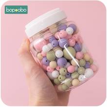 Bopoobo-Cuentas de silicona para dentición de bebé, abalorios masticables sin BPA de grado alimenticio para mordedores, redondos, 3 tamaños, 12mm, 200 Uds. 2024 - compra barato
