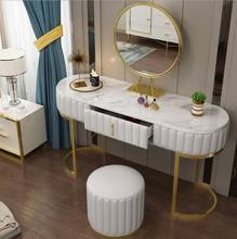 Tocador de lujo posmoderno para dormitorio, mesa de maquillaje de piel, de red de mármol, nórdico rojo, mini Princesa, apartamento pequeño 2024 - compra barato