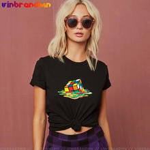 Women Rubix Cube T-shirt Casual Short Sleeve t shirt Creative Print Aesthetic T Shirt Summer Female Apparel Magic Square Tshirts 2024 - buy cheap