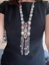 Богемные этнические ожерелья для женщин, длинное ожерелье с кисточкой, индийские массивные винтажные ожерелья, модные ювелирные изделия 2024 - купить недорого