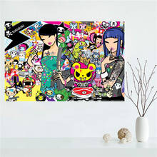 Tokidoki-Póster de dibujos animados personalizado, imágenes de pared para dormitorio, póster de Arte Moderno, decoración de pared del hogar, tela de seda sin marco 2024 - compra barato