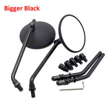 Black Retro Motorcycle Modified Rearview Mirror Round Cafe Racer Motorbike Mirrors For harley davidson sportster royal enfield 2024 - buy cheap