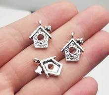 40pcs/lot--17x13mm, Birdcage cham,Antique silver plated Bird House charms  ,DIY supplies, Jewelry accessories 2024 - buy cheap
