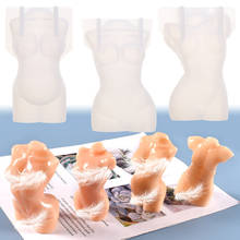 Molde de silicona de resina epoxi 3D para mujer, accesorio de decoración de escritorio, artesanía artesanal, herramienta de fabricación de velas con fragancia 2024 - compra barato