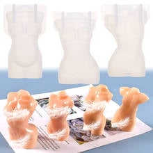 3D Female Model Body Silicone Mold Resin Epoxy Mould Desk Decoration Ornament DIY Crafts Fragrance Candle Making Tool 2024 - buy cheap