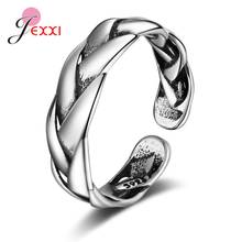 Novel Shape Opening Finger Rings For Women Party Genuine 925 Sterling Silver Adjustable Rings Girlfriend Gift 2024 - buy cheap