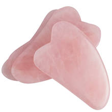 Tablero de piedra de Jade Natural para masaje, placa de cuarzo rosa, raspador de Jade para masaje facial, cuello, espalda y cuerpo 2024 - compra barato