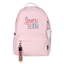 Mini mochila coreana Kpop Seventeen para mujer, Bolsa Escolar de nailon rosa para chicas adolescentes, mochila bonita de viaje, Rugzak 2024 - compra barato