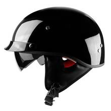 Casco Retro para motocicleta, protector de cabeza Retro para Moto, Scooter de media cara, certificación DOT 2024 - compra barato