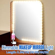 5V Led Makeup Mirror Lights LED Makeup Vanity Light USB Powered Wall Lamp Stepless Dimmable Dressing Table Mirror Lamp 0.5m-5m 2024 - buy cheap