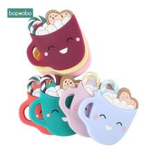 Bopoobo 1pc grau alimentício bebê mordedores silicone copo mastigável bpa livre roedor dentição haste minúscula copo de silicone mordedor produto do bebê 2024 - compre barato