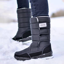 Botas longas de neve unisex, sapatos quentes à prova d'água para inverno, para pesca, neve, tamanho grande, 47 2024 - compre barato