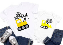 Big Brother Little Brother Shirts excavator Brother sibling Shirt Digger Shirt Kids Construction Matching Outfit 2024 - buy cheap