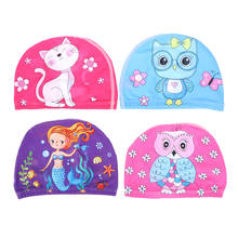 Cartoon Animal Children Swimming Cap Girls Boys Swimming Hat Elastic Kids Pool Swimming Cap 1-10 Years Old 2024 - buy cheap