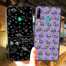 Fashion Cute Alien Space UFO Black Soft Silicone Phone Case Cover For Huawei P30Lite P20Lite P10 P20 P30 P40 Lite E Pro Y9 2019 2024 - buy cheap