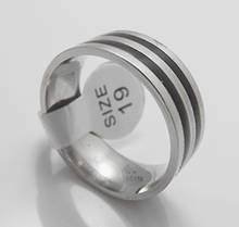 WHOLESALE 50 pcs fashion enamel line STAINLESS STEEL Men's RINGS 2024 - купить недорого