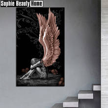 Diy 5D Diamond Painting Cross Stitch Girl with Wings Diamond Embroidery Portrait Pattern Full Drill Mosaic Home Decor Art 203020 2024 - buy cheap