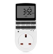 Temporizador Digital electrónico de 220V, temporizador de cocina cíclico de 24 horas, toma de corriente programable, herramienta de enchufe EU, UK, AU, US 2024 - compra barato